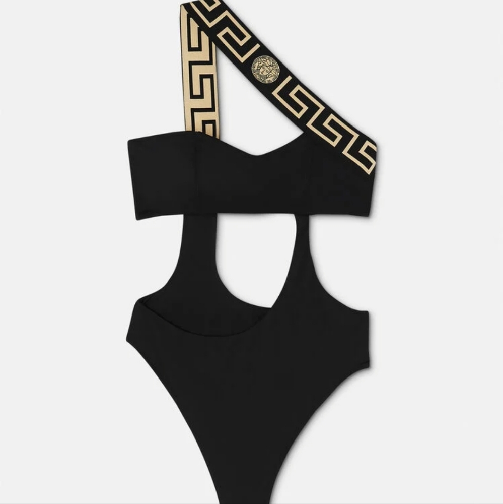 Versace Greca Border One Piece Swimsuit